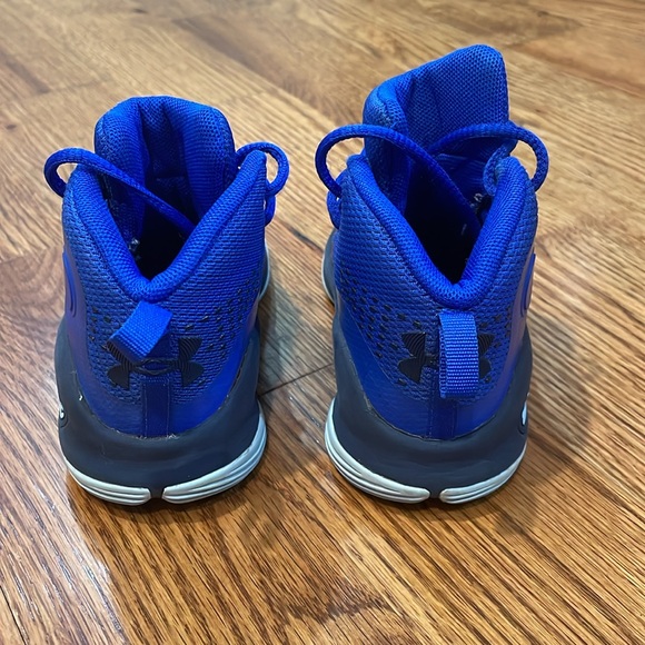 Kid’s Under Armour Curry 4 More Fun Royal Blue Tennis Shoes/Sneakers. Size 6K. - Picture 4 of 12